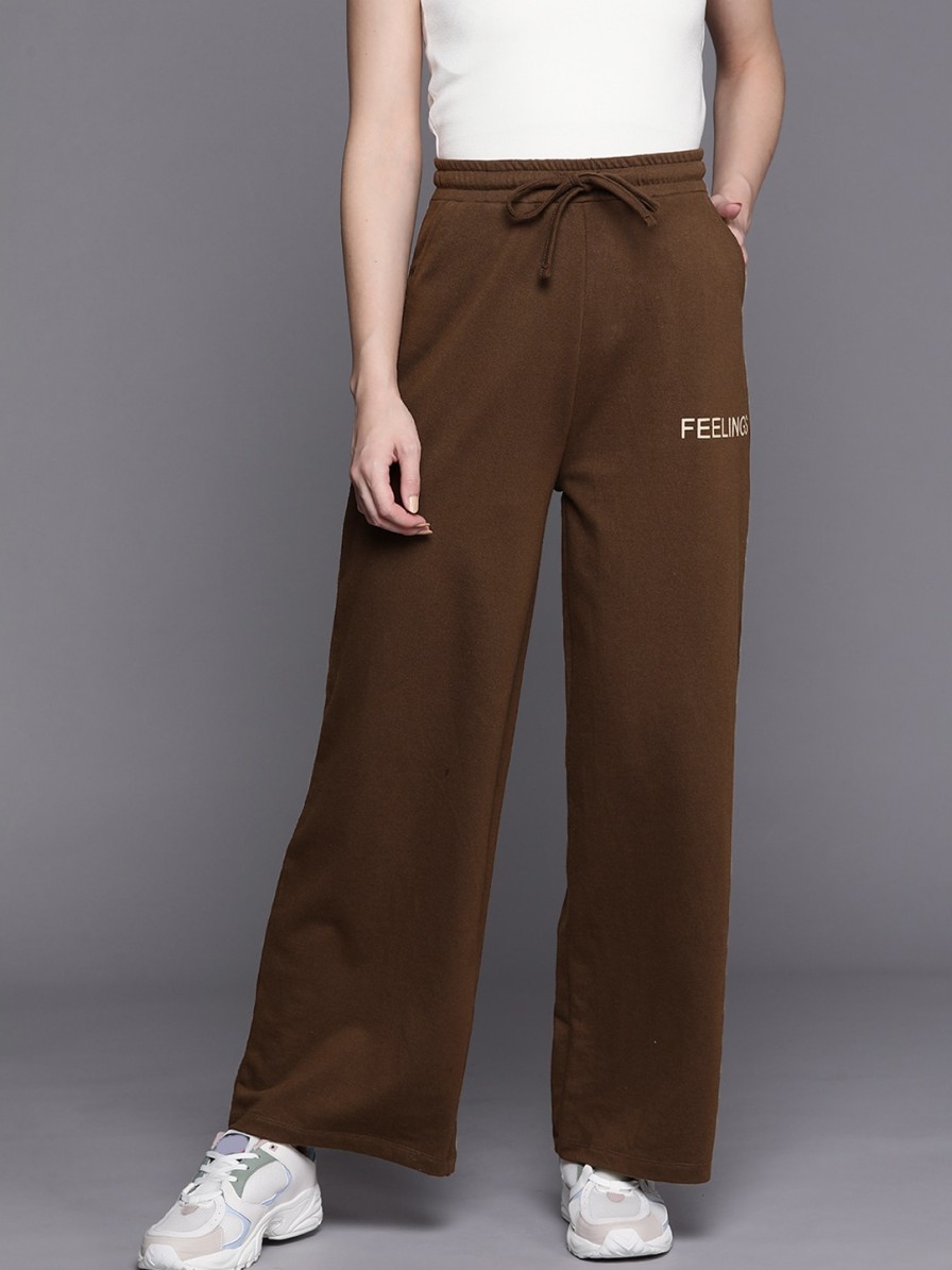 Women SASSAFRAS Clothing | Buy Sassafras Women Brown Track Pants - Apparel For Women