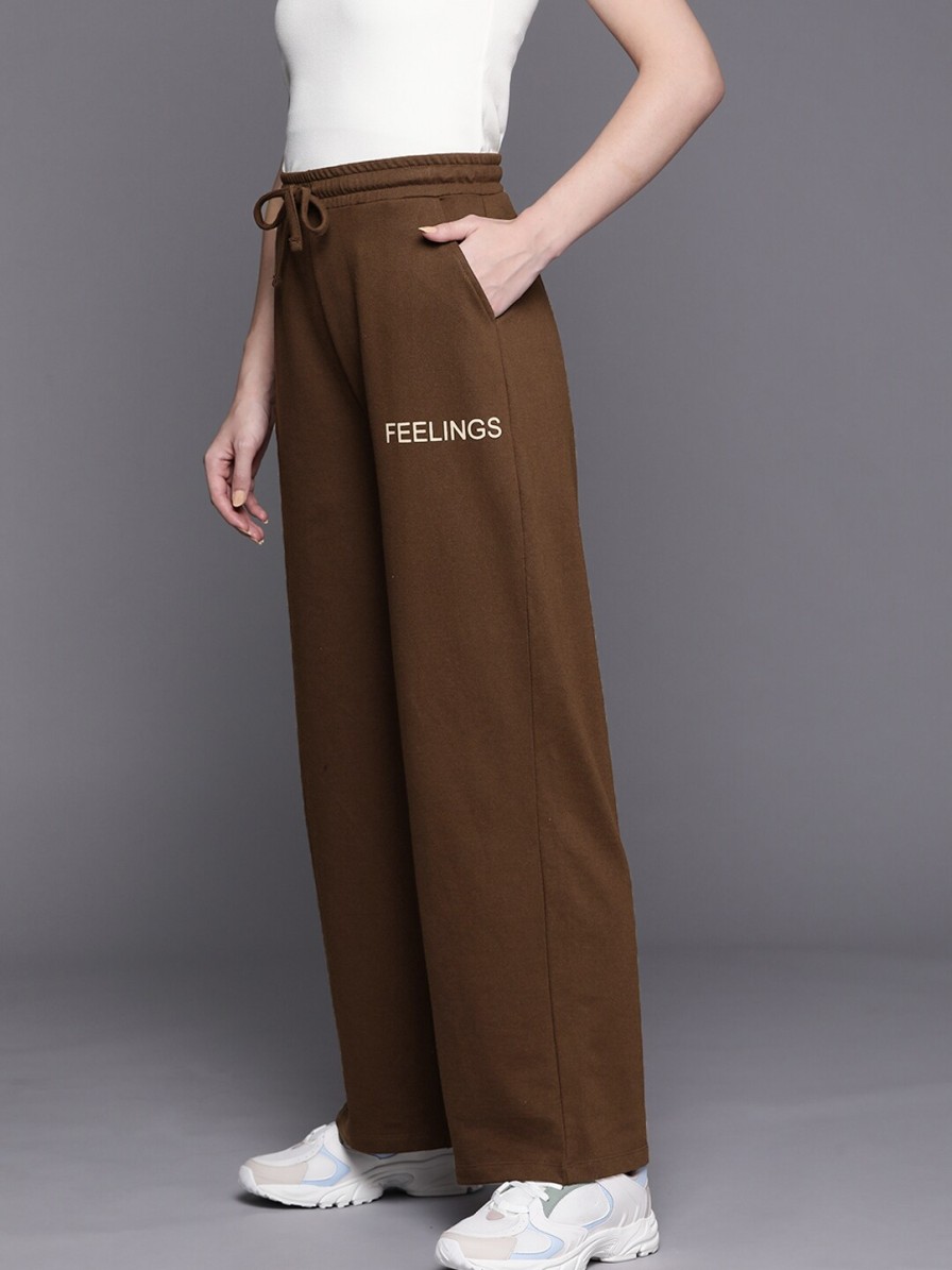 Women SASSAFRAS Clothing | Buy Sassafras Women Brown Track Pants - Apparel For Women