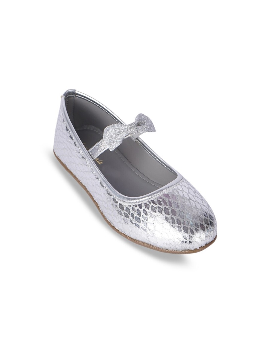 Kids BOYZ N GALZ Party Wear | Buy Boyz N Galz Girls Textured Bow Detailed Ballerinas - Footwear For Girls