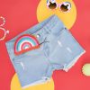 Kids Pantaloons Junior Skirts & Shorts | Buy Pantaloons Junior Girls Mid Rise Pure Cotton Denim Shorts With Pouch - Apparel For Girls