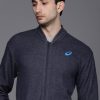 Men ASICS Jackets & Sweatshirts | Buy Asics Men Navy Blue Lightweight Sporty Training Jacket - Apparel For Men