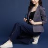 Women Mast & Harbour Blazers & Waistcoats | Buy Mast & Harbour Houndstooth Design Single Breasted Blazer - Apparel For Women