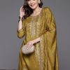 Women Indo Era Kurtas & Suits | Buy Indo Era Women Ethnic Motifs Embroidered Regular Sequinned Kurta With Trousers & Dupatta - Apparel For Women