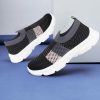 Kids YK Yk | Buy Yk Girls Black Textured Contrast Sole Comfort Insole Flyknit Slip On Sneakers - Footwear For Girls