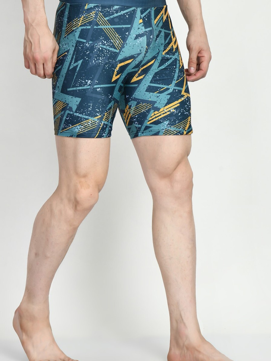 Men Lebami Swimwear | Buy Lebami Abstract Printed Slim Fit Swim Shorts - Apparel For Men