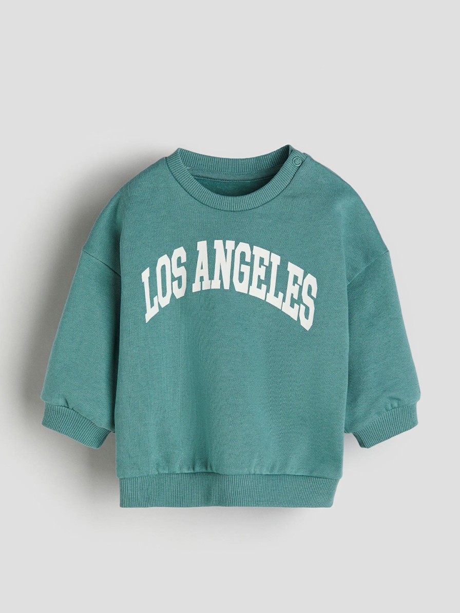 Kids H&M Winter Wear | Buy H&M Boys Text Print Cotton Sweatshirt - Apparel For Boys