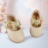 Kids KazarMax Flats | Buy Kazarmax Girls Beige Embellished Ballerinas Flats - Footwear For Girls