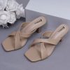 Women Denill Heels | Buy Denill Beige Kitten Sandals - Footwear For Women