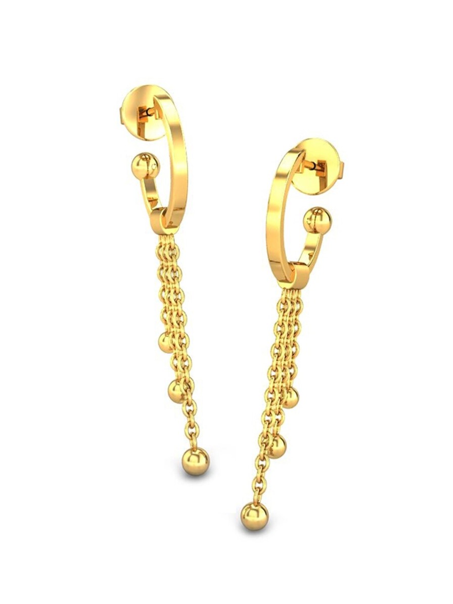 Women CANDERE A KALYAN JEWELLERS COMPANY Fine Jewellery | Buy Candere A Kalyan Jewellers Company 18Kt Bis Hallmark Gold Earrings 2.51 G - Accessories For Women