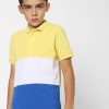 Kids Jack & Jones T-Shirts | Buy Jack & Jones Boys Yellow & White Colourblocked Polo Collar Cotton T Shirt - Apparel For Boys