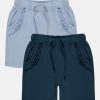 Kids KiddoPanti Skirts & Shorts | Buy Kiddopanti Girls Pack Of 2 Mid Rise Pure Cotton Shorts - Apparel For Girls