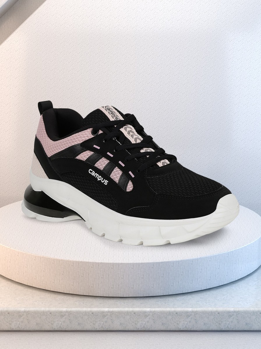 Women Campus Sports Shoes & Floaters | Buy Campus Women Black Mesh Running Shoes - Footwear For Women