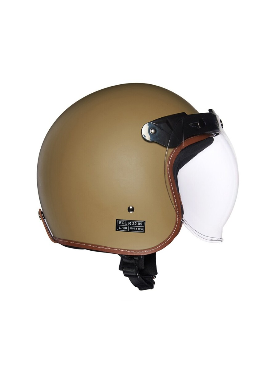 Men Royal Enfield Helmets | Buy Royal Enfield Brown Jet Helmet With Visor - Accessories For Unisex