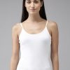 Women Van Heusen Camisoles & Thermals | Buy Van Heusen Women Solid Cotton Antibacterial Colour Fresh Spaghetti Straps Camisole Slip - Apparel For Women