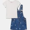 Kids R&B Dungarees & Jumpsuits | Buy R&B Girls Cotton Straight Leg Dungaree With T Shirt - Apparel For Girls