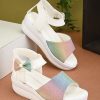 Kids BAESD Heels | Buy Baesd Girls Embellished Open Toe Wedges With Bows & Velcro Closure - Footwear For Girls