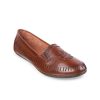 Women Metro Flats | Buy Metro Women Tan Textured Ballerinas With Laser Cuts Flats - Footwear For Women