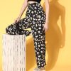 Women Berrylush Trousers & Capris | Buy Berrylush Women Stylish Black Animal Printed Wide Leg Bottom Trousers - Apparel For Women