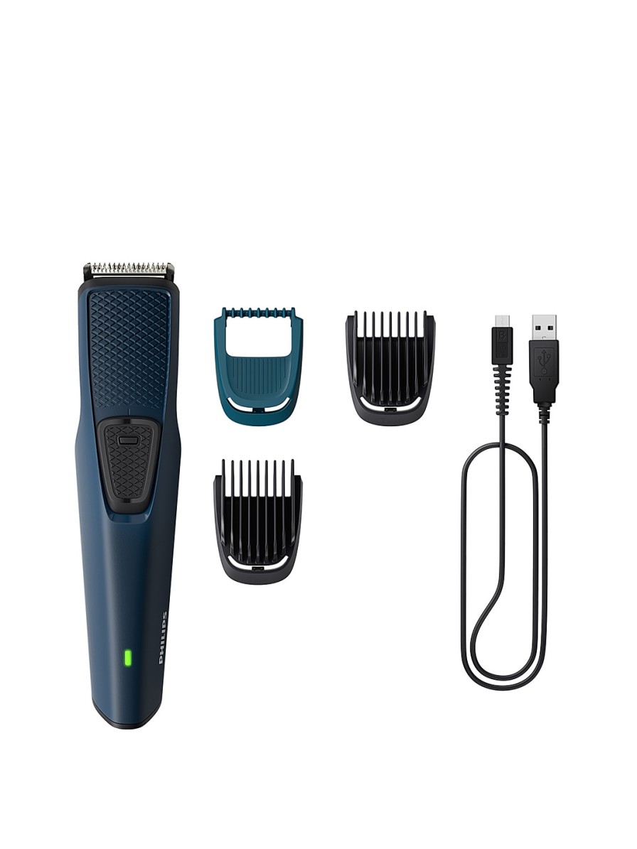 Men Philips Trimmers | Buy Philips Skinprotect Beard Trimmer Bt1232/18 Last 4X Longer Self Sharpening Blades Blue - Personal Care For Men