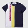 Kids Jack & Jones T-Shirts | Buy Jack & Jones Boys Blue & White Colourblocked T Shirt - Apparel For Boys