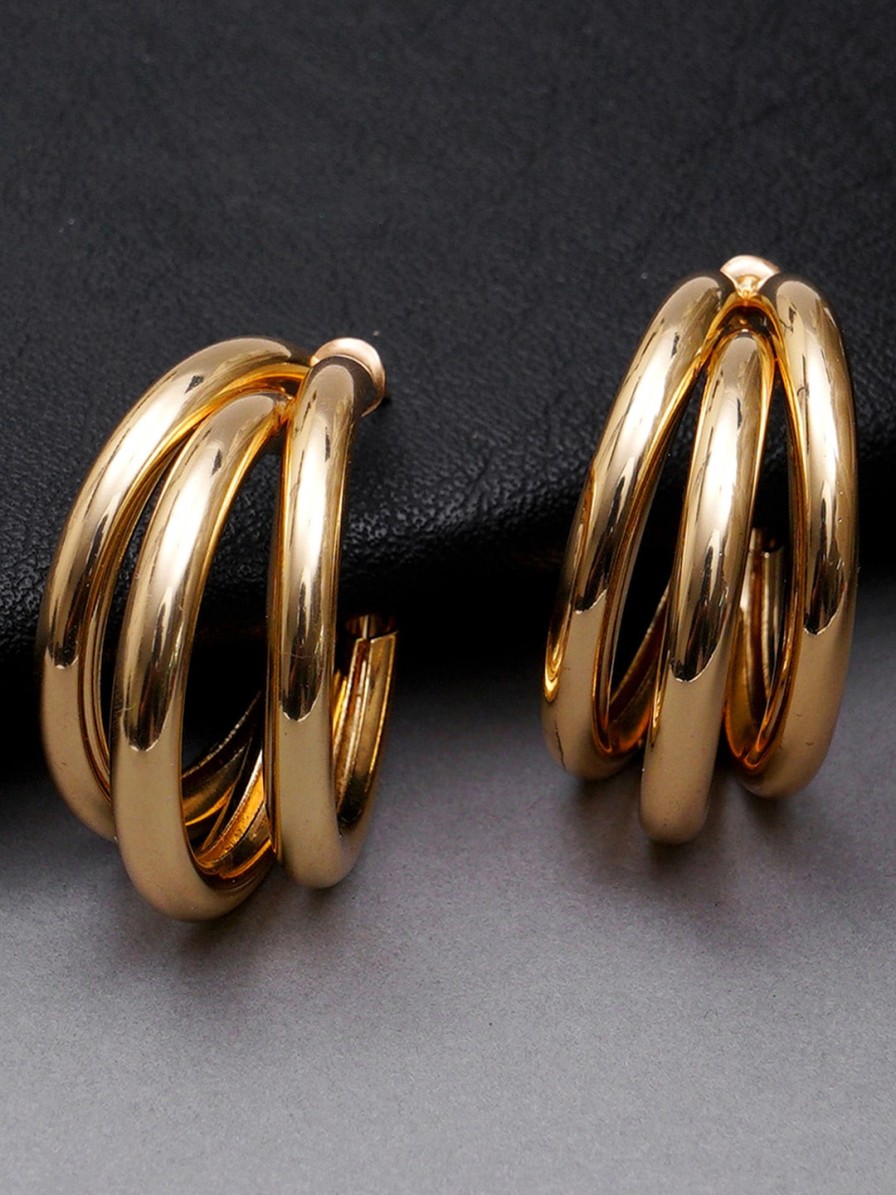 Women KARATCART Fashion Jewellery | Buy Karatcart Gold Plated Handcrafted Hoop Earrings - Accessories For Women