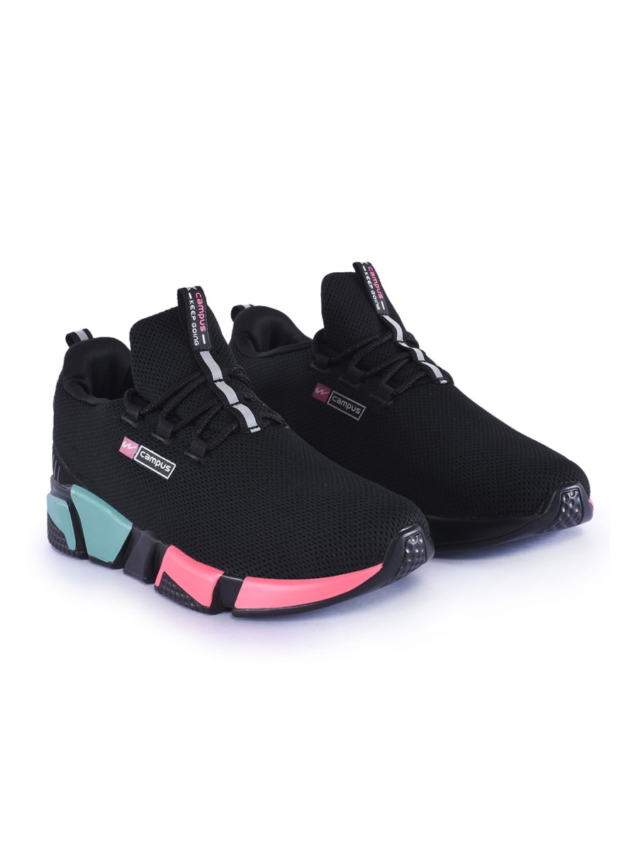 Women Campus Sports Shoes & Floaters | Buy Campus Women Black Mesh Running Shoes - Sports Shoes For Women 10071063 | Myntra