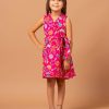 Kids Sangria Dresses | Buy Sangria Girls Floral Printed V Neck Wrap Pure Cotton Dress - Apparel For Girls