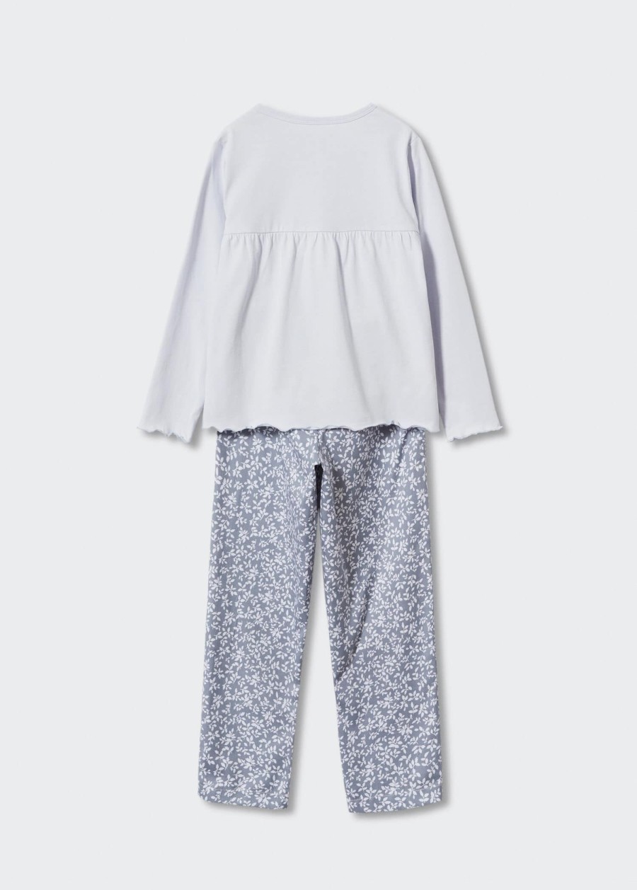 Kids Mango Kids Nightwear & Loungewear | Buy Mango Kids Girls Pure Cotton Sustainable Top With Printed Pyjamas - Apparel For Girls