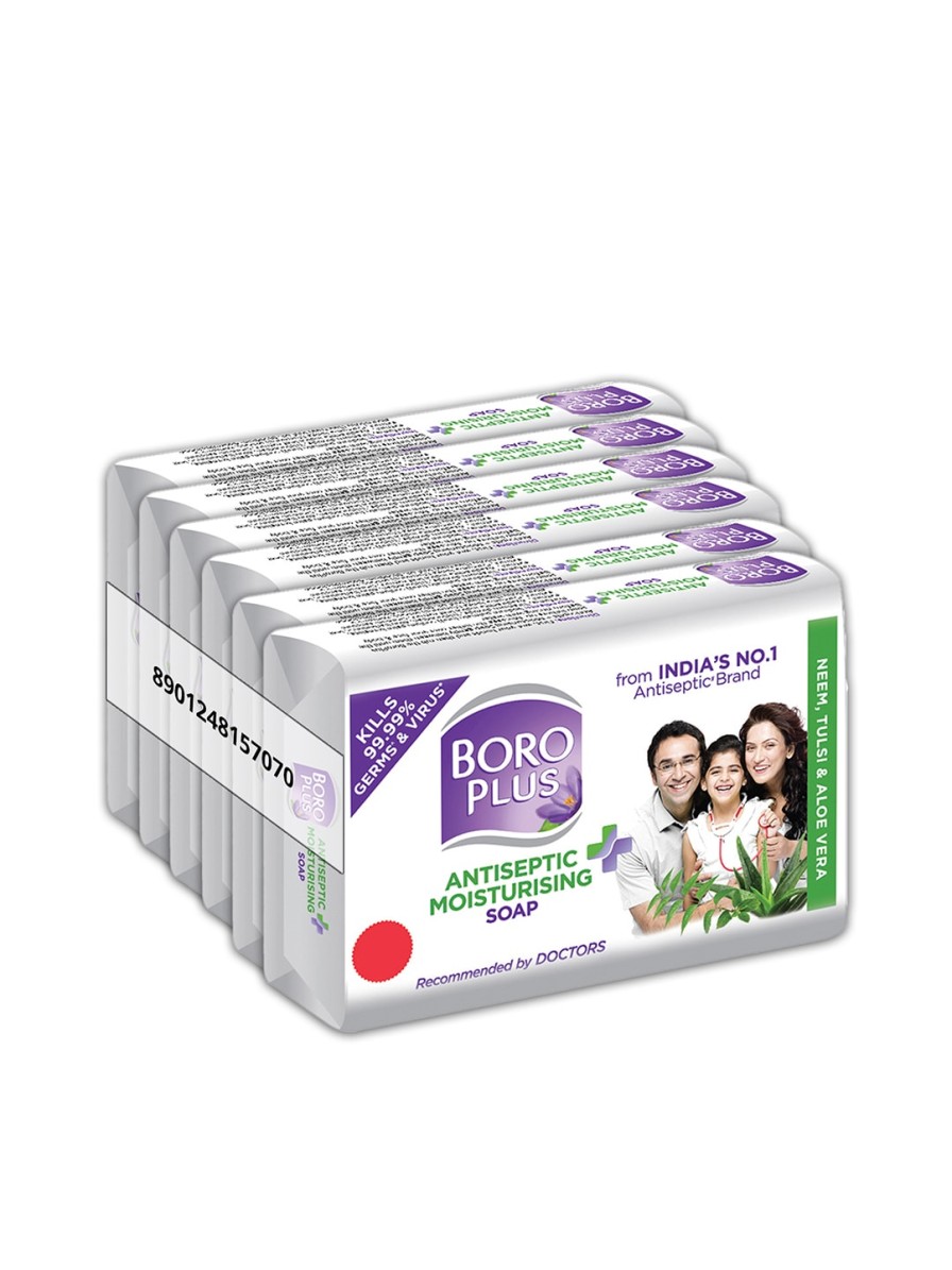 Women BOROPLUS Skincare | Buy Boroplus Set Of 6 Antiseptic & Moisturising Soap With Neem Tulsi & Aloe Vera 125 G Each - Personal Care For Unisex