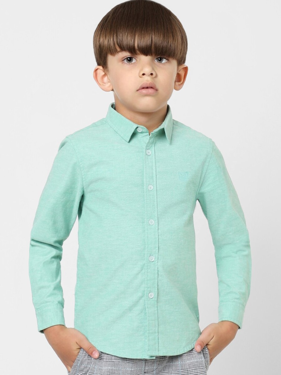 Kids Jack & Jones Shirts | Buy Jack & Jones Boys Green Casual Shirt - Apparel For Boys