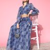 Women Shae by SASSAFRAS Lehenga Cholis | Buy Shae By Sassafras Blue Printed Ready To Wear Lehenga Choli - Apparel For Women