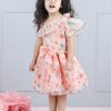 Kids Cutiekins Dresses | Buy Cutiekins Girls Floral Print Flutter Sleeve Organza Fit & Flare Dress - Apparel For Girls