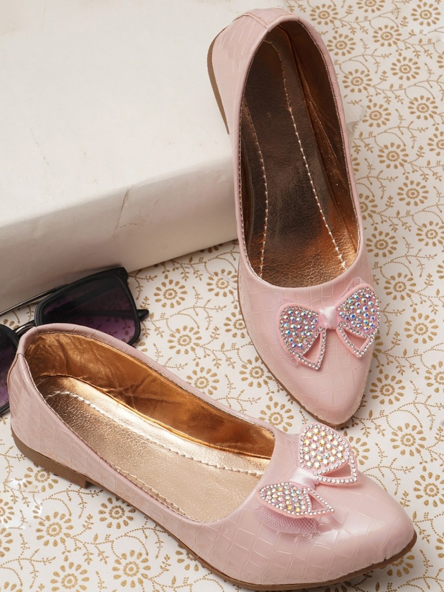 Kids BAESD Flats | Buy Baesd Girls Bow Embellished Ballerinas - Footwear For Girls