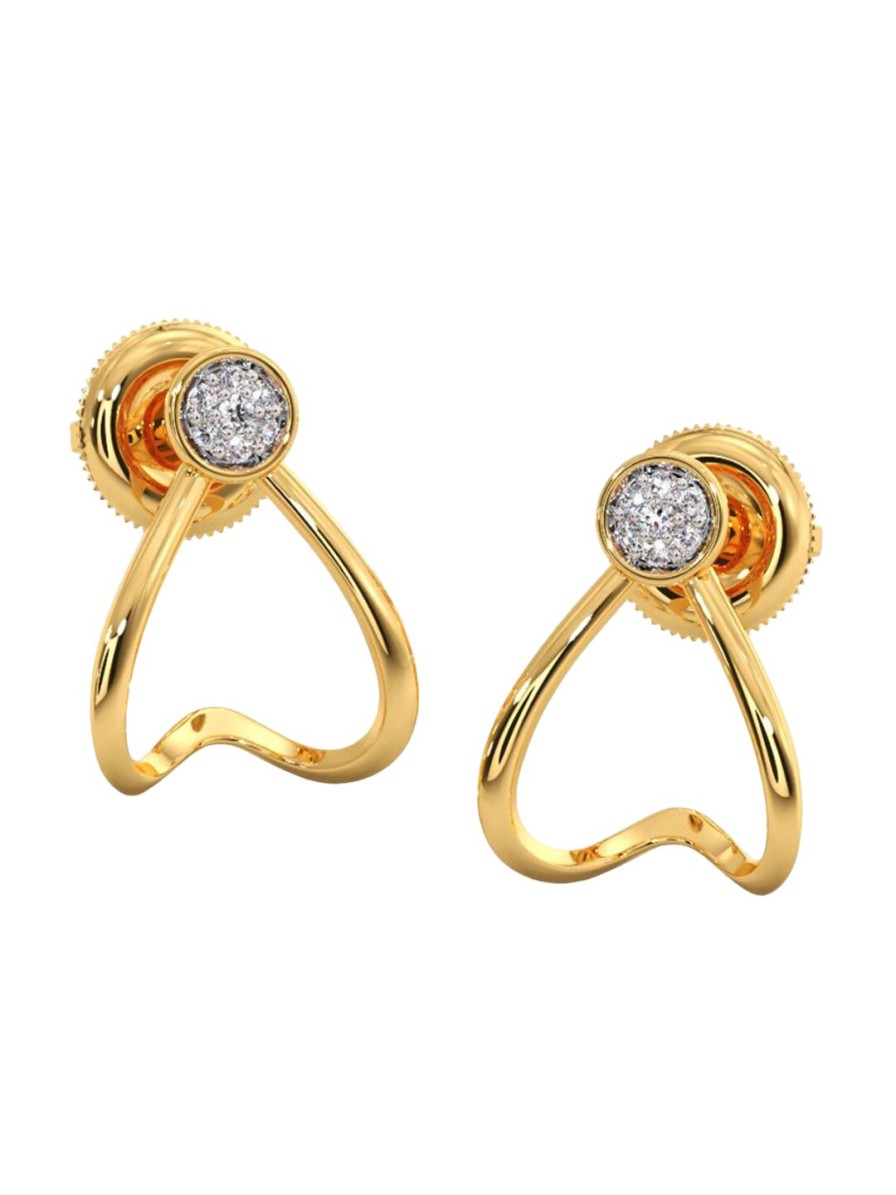 Women CANDERE A KALYAN JEWELLERS COMPANY Fine Jewellery | Buy Candere A Kalyan Jewellers Company Diamond Studded 18Kt Gold Stud Earrings 1.49 Gm - Accessories For Women