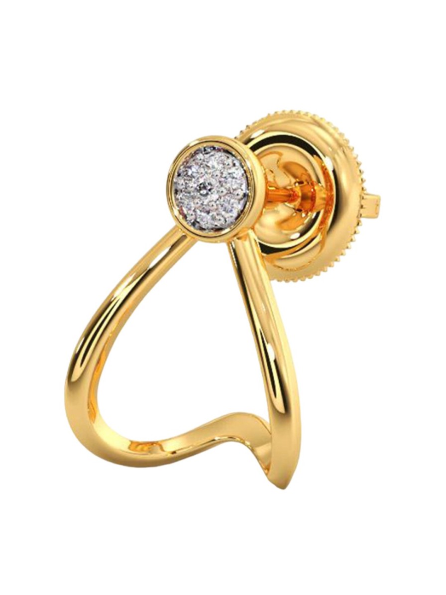 Women CANDERE A KALYAN JEWELLERS COMPANY Fine Jewellery | Buy Candere A Kalyan Jewellers Company Diamond Studded 18Kt Gold Stud Earrings 1.49 Gm - Accessories For Women