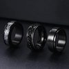 Men VIEN Rings & Wristwear | Buy Vien Set Of 3 Stainless Steel Spinner Finger Rings - Accessories For Unisex