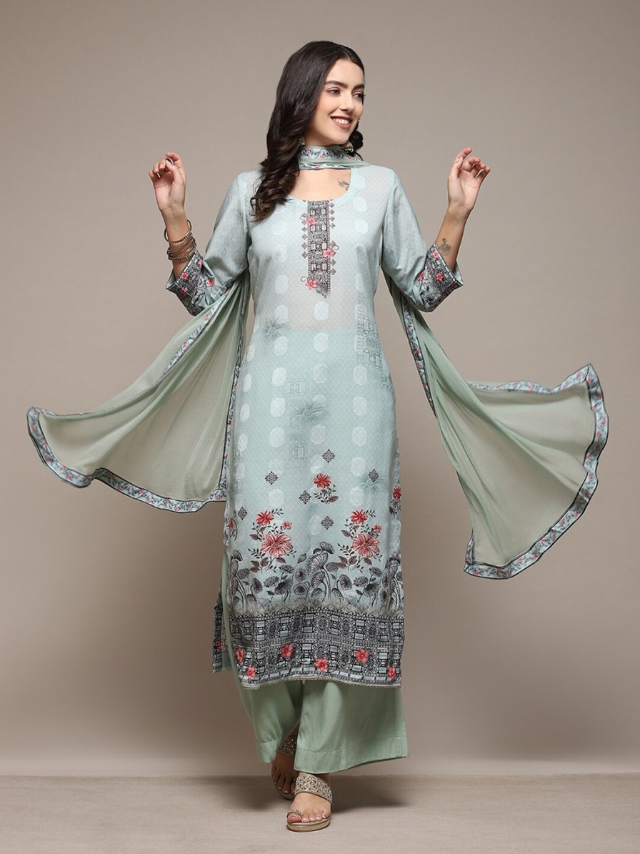 Women Biba Dress Materials | Buy Biba Floral Printed Unstitched Dress Material - Apparel For Women