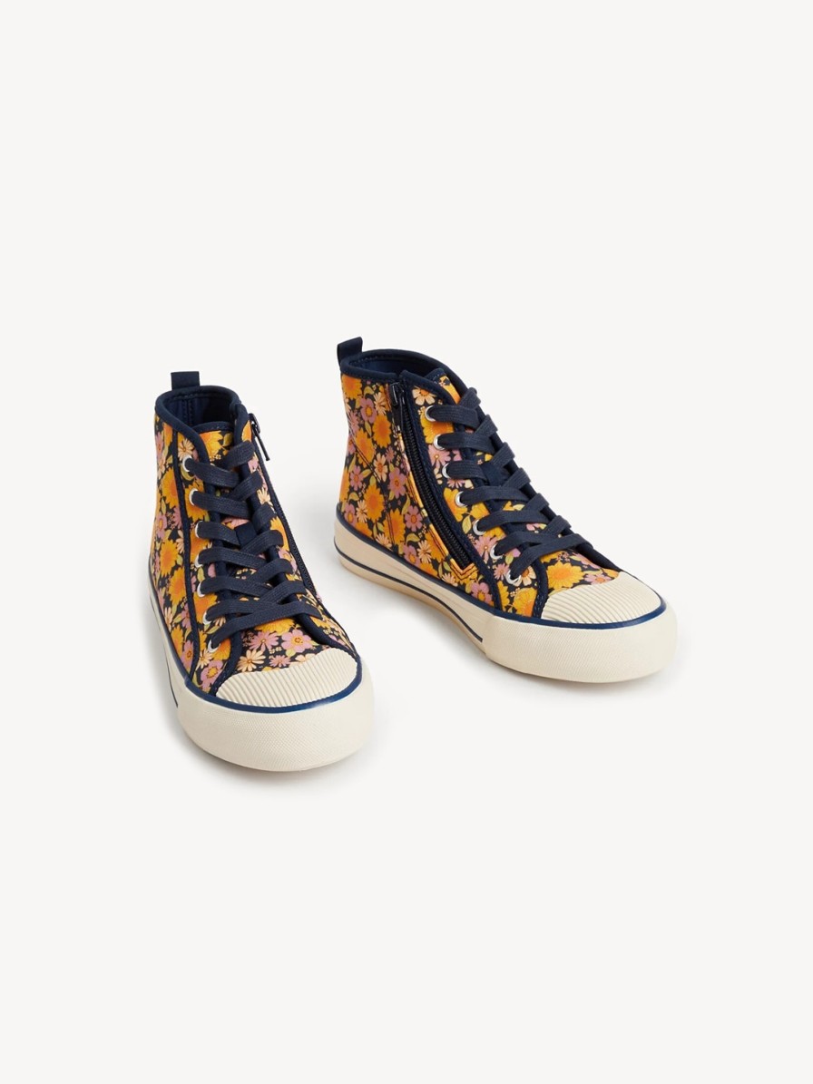 Kids Marks & Spencer Casual Shoes | Buy Marks & Spencer Girls Floral Printed Mid Top Sneakers - Footwear For Girls