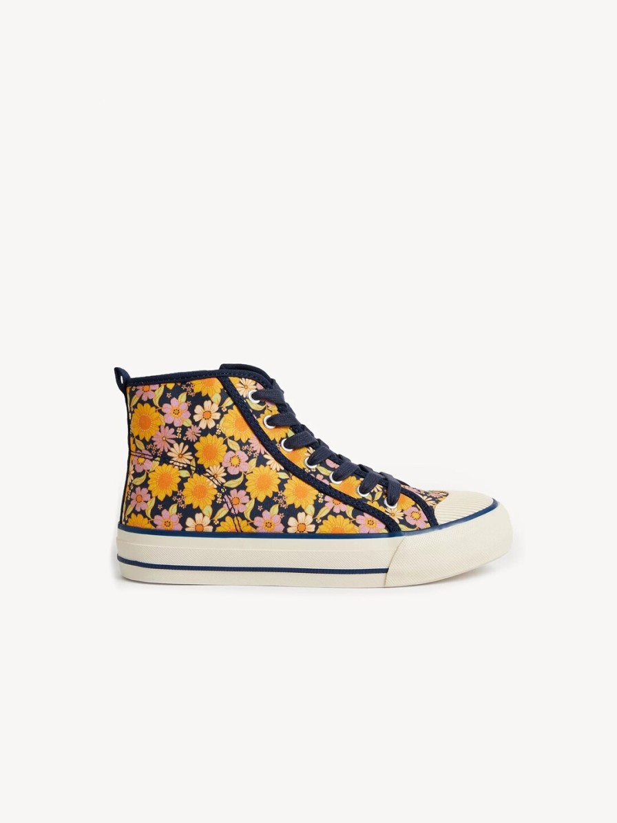 Kids Marks & Spencer Casual Shoes | Buy Marks & Spencer Girls Floral Printed Mid Top Sneakers - Footwear For Girls