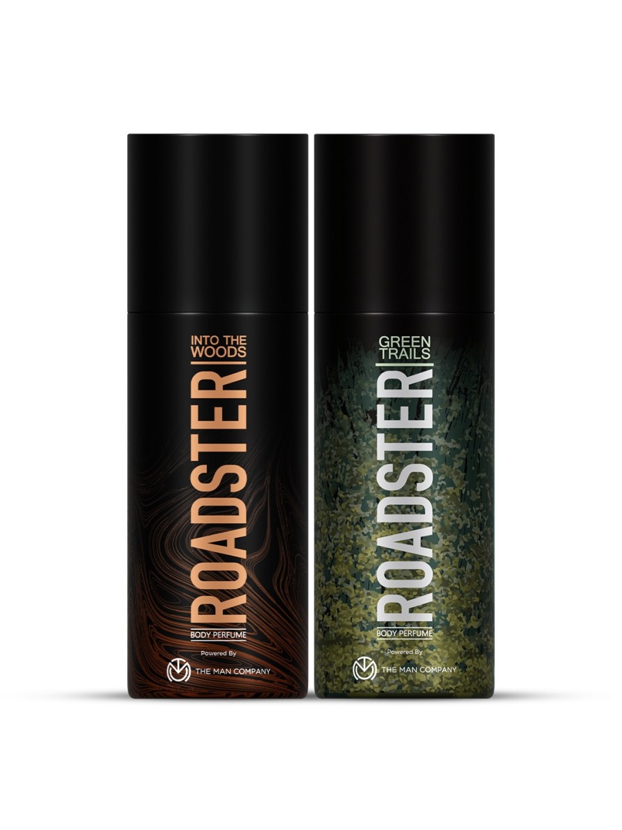 Men Roadster Deodorants | Buy Roadster Men Set Of 2 No Gas Body Perfumes Into The Woods & Green Trails - Personal Care For Men