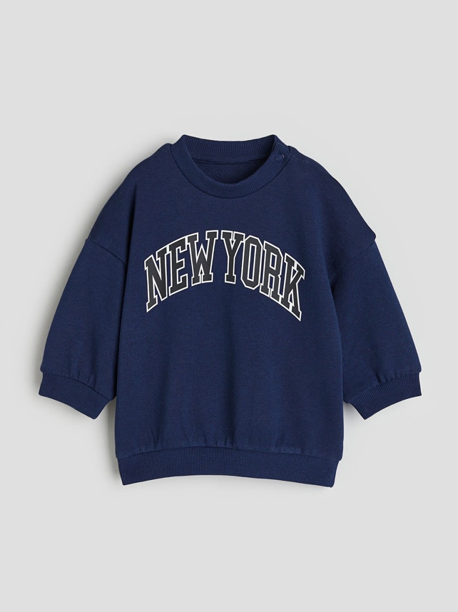 Kids H&M Winter Wear | Buy H&M Boys Text Print Cotton Sweatshirt - Apparel For Boys