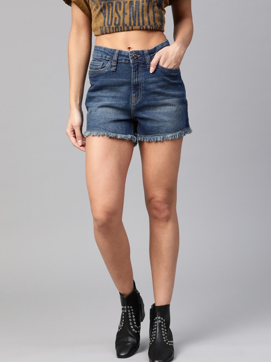 Women Roadster Shorts & Skirts | Buy Roadster Women Regular Fit Denim Shorts - Apparel For Women