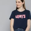 Women Levis Tshirts | Buy Levis Women Brand Logo Printed Pure Cotton T Shirt - Apparel For Women