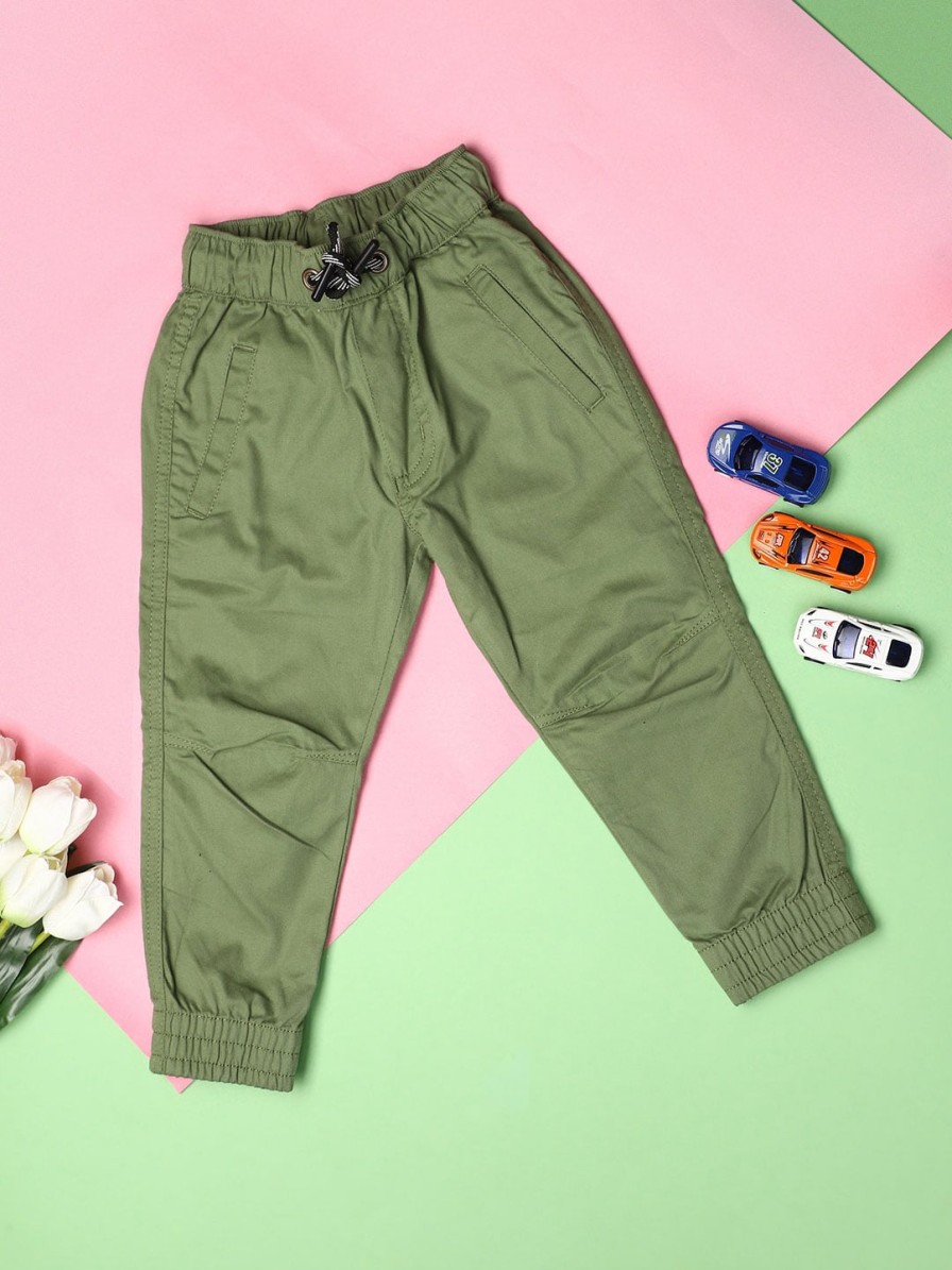 Kids V-Mart Trousers | Buy V Mart Boys Mid Rise Twill Weave Cotton Joggers - Apparel For Boys