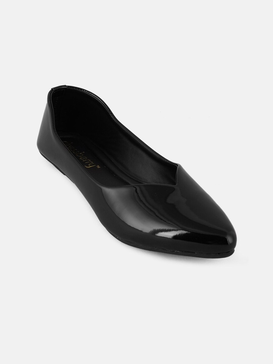 Women DressBerry Flats | Buy Dressberry Black Pointed Toe Ballerinas - Footwear For Women