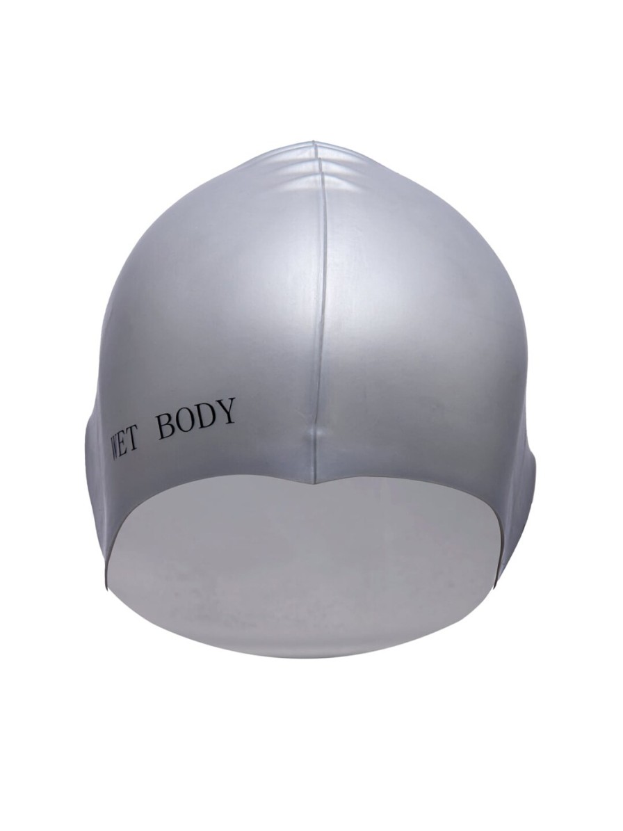 Men CUKOO Swimwear | Buy Cukoo Silver Coloured Solid Silicon Swim Cap - Sporting Goods For Unisex