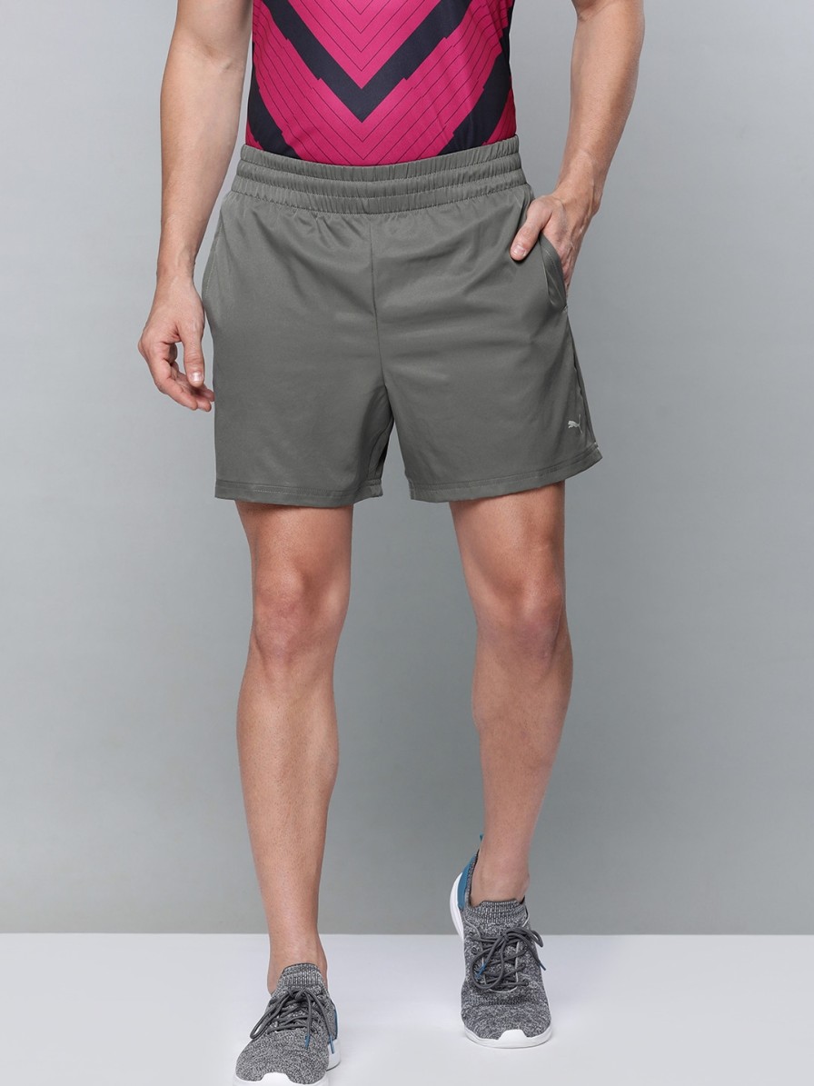 Men Puma Track Pants & Shorts | Buy Puma Men Grey Solid Performance Woven Outdoor Sports Shorts - Apparel For Men