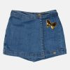 Kids KiddoPanti Skirts & Shorts | Buy Kiddopanti Girls Blue Embellished Denim Denim Skorts - Apparel For Girls