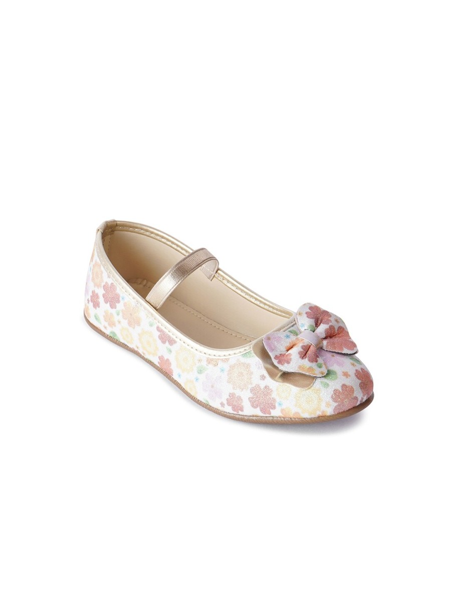 Kids BOYZ N GALZ Flats | Buy Boyz N Galz Girls Printed Bow Detailed Ballerinas - Footwear For Girls