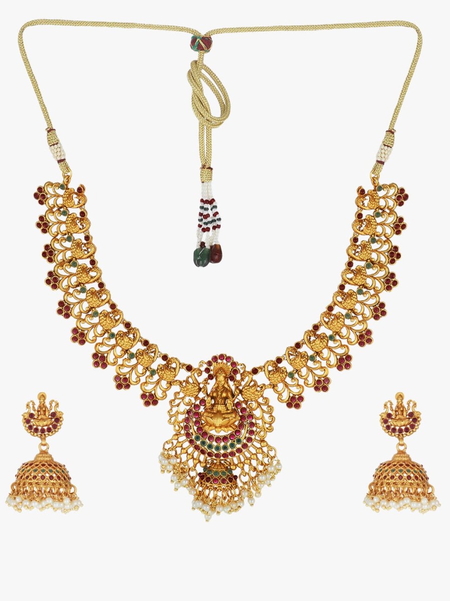 Women Adwitiya Collection Fashion Jewellery | Buy Adwitiya Collection Gold Plated Temple Jewellery Set - Accessories For Women